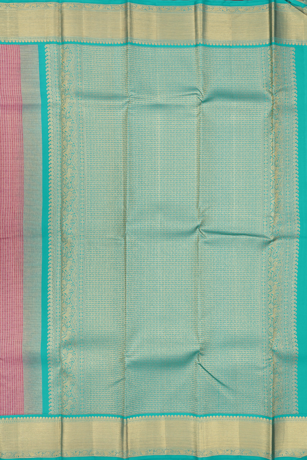 Kanchipuram Silk Saree In Purple With Stripes Design