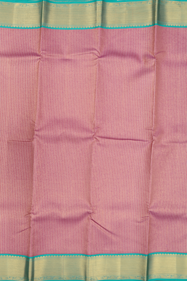 Kanchipuram Silk Saree In Purple With Stripes Design