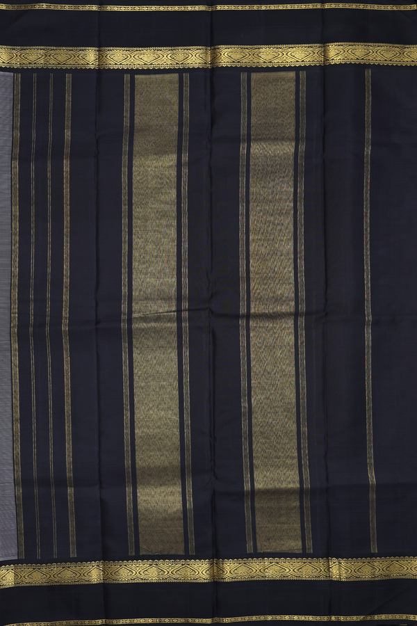 Kanchipuram Silk Saree In White With Hand Painted Warli Design
