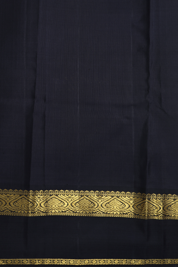 Kanchipuram Silk Saree In White With Hand Painted Warli Design