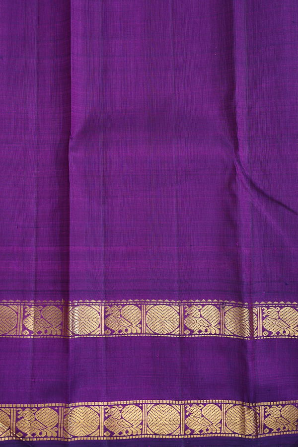 Kanchipuram Silk Saree In Yellow And Green With Checks Design