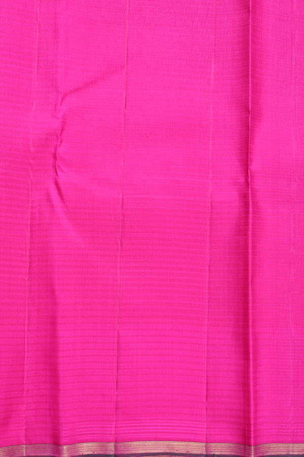 Kanchipuram Silk Saree In Yellow And Pink With Checks Design