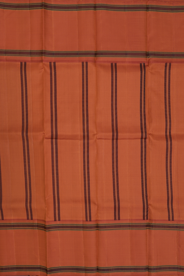 Kanchipuram Silk Saree In Yellow With Checks Design