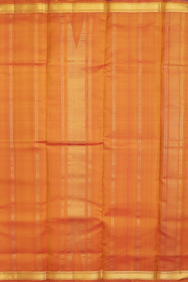 Kanchipuram Silk Saree In Yellow With Contrast Border