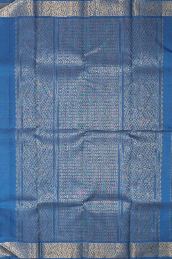 Kanchipuram Silk Saree In Yellow With Contrast Border