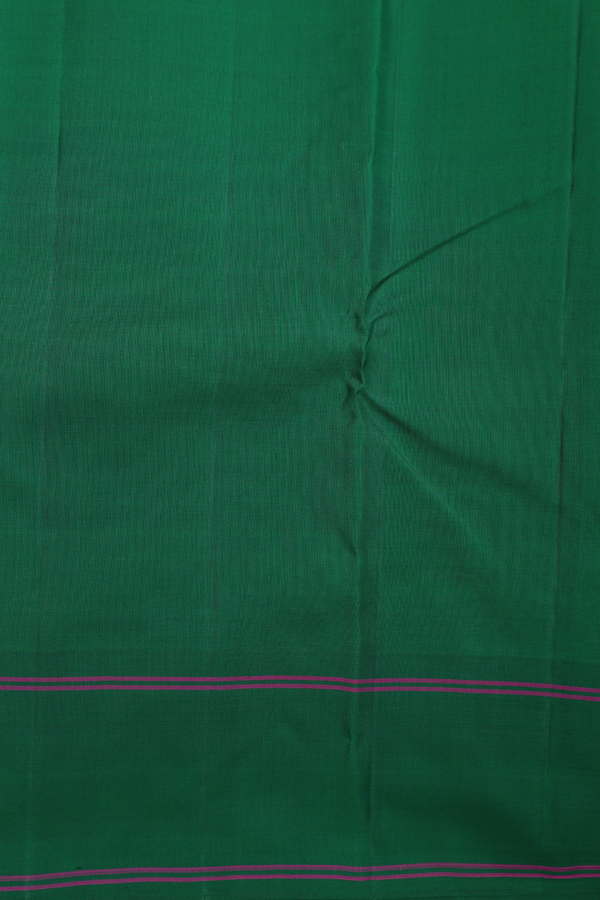 Kanchipuram Silk Saree In Yellow With Ganga Jamuna Border