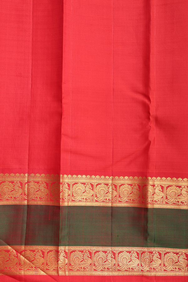 Kanchipuram Silk Saree In Yellow With Iruthalai Pakshi Buttas