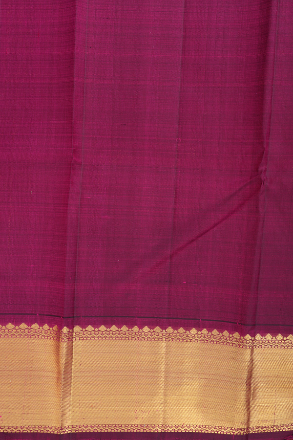 Kanchipuram Silk Saree In Yellow With Twill Weave Border