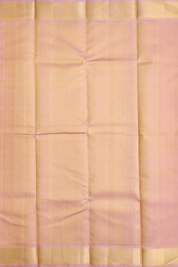 Kanchipuram Silk Saree In Yellow With Zari Buttis