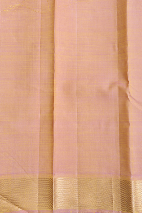 Kanchipuram Silk Saree In Yellow With Zari Buttis