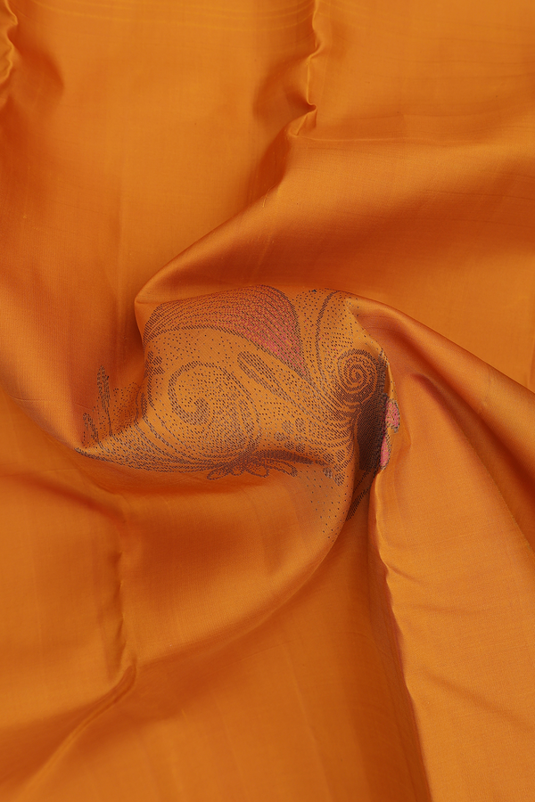 Kanchipuram Silk Saree In Yellow With Zari Design