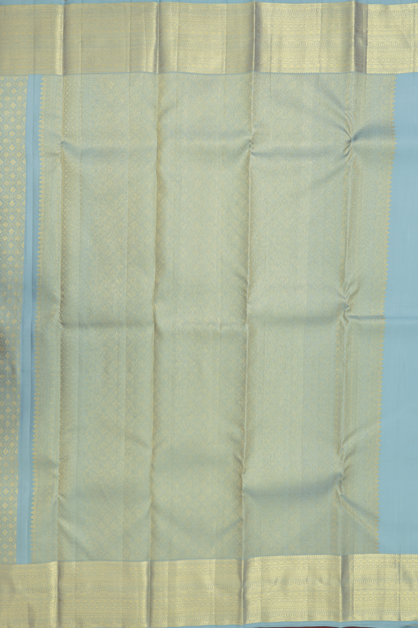 Kanchipuram Silk Saree Light Sage Green With Brocade Design