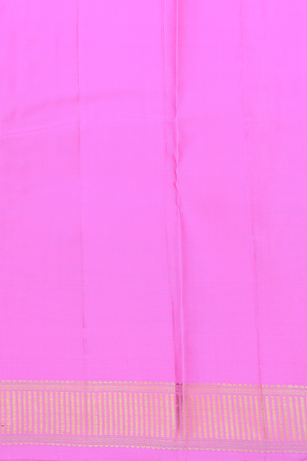 Kanchipuram Silk Saree Lotus Pink Paai Madippu Kattai Design