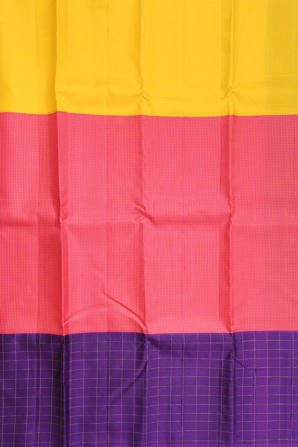 Kanchipuram Silk Saree In Multicolor With Muppagam Design