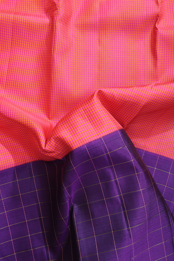 Kanchipuram Silk Saree In Multicolor With Muppagam Design