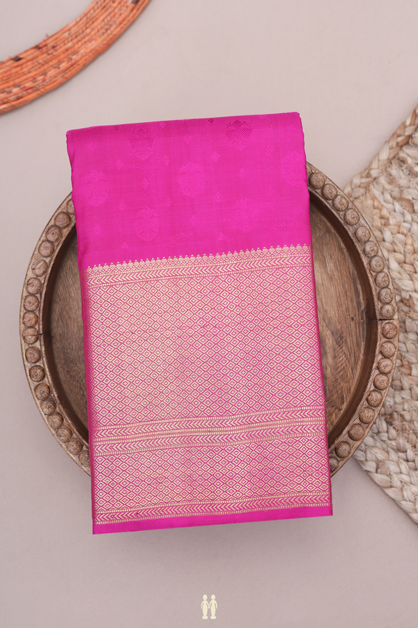 Kanchipuram Silk Saree Magenta With Iruthalai Pakshi Buttas