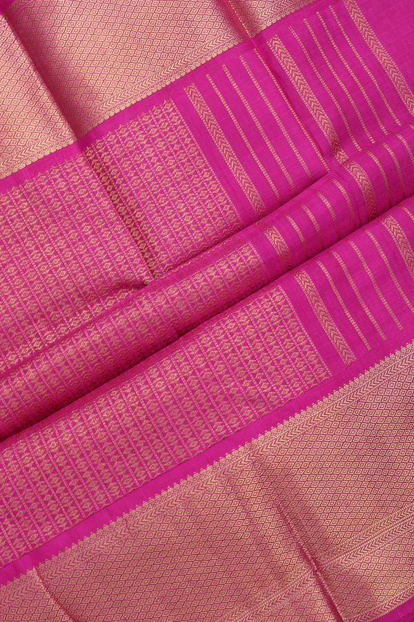 Kanchipuram Silk Saree Magenta With Iruthalai Pakshi Buttas