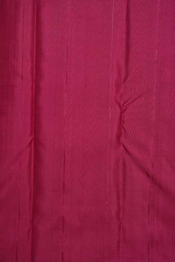 Kanchipuram Silk Saree Melon Orange With Checks Along Buttas