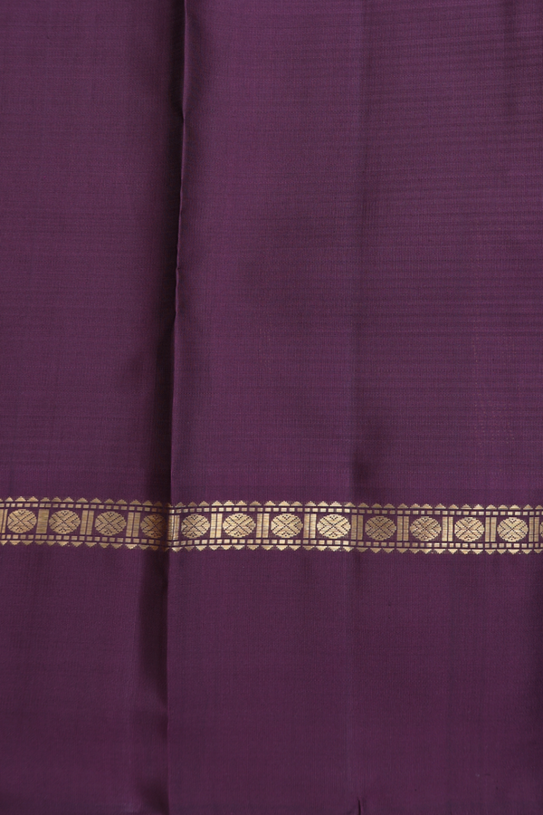 Kanchipuram Silk Saree Mulberry And Purple With Stripes Design