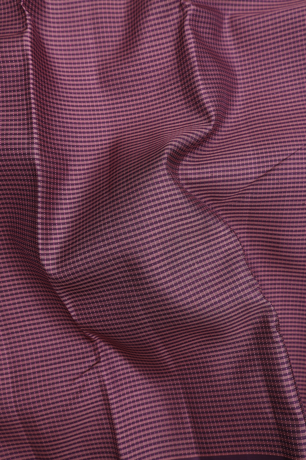 Kanchipuram Silk Saree Mulberry And Purple With Stripes Design