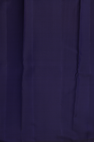 Kanchipuram Silk Saree In Navy Blue With Step Zari Border