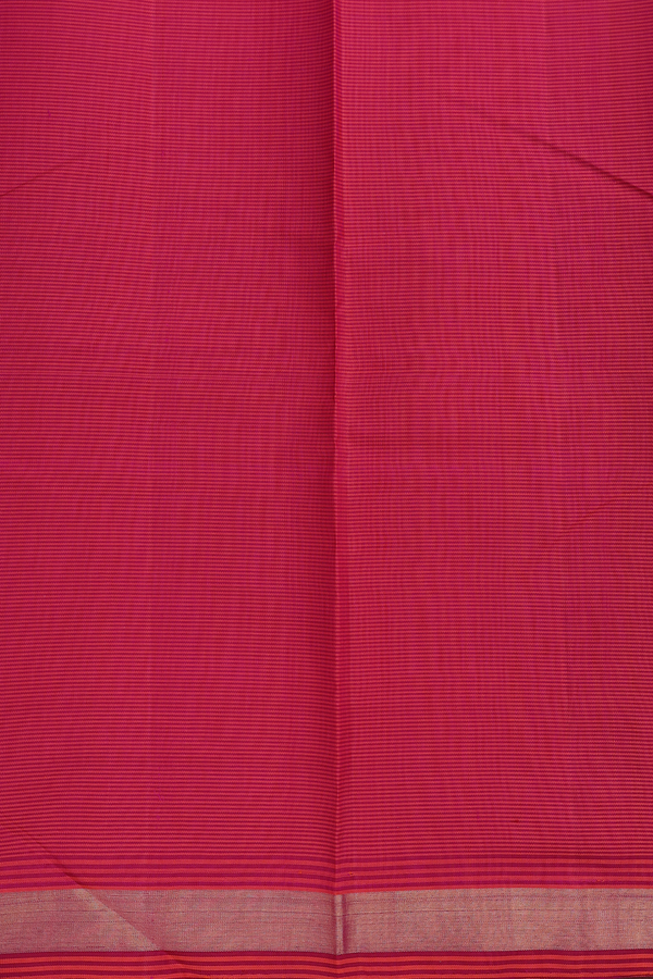 Kanchipuram Silk Saree Orange And Magenta With Checks Design