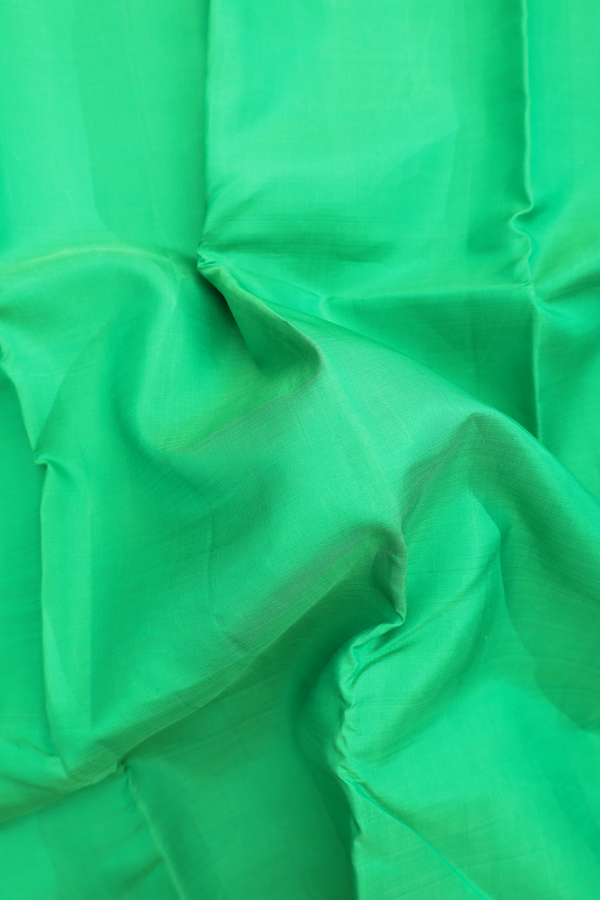 Kanchipuram Silk Saree Parrot Green With Rettai Pettu Border