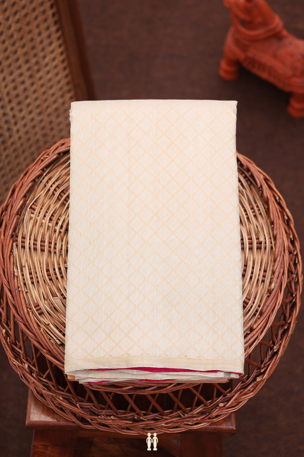 Kanchipuram Silk Saree Pastel Brown With Half And Half Design