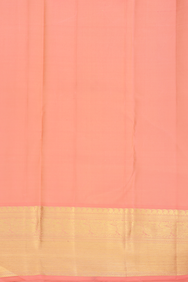 Kanchipuram Silk Saree Pastel Brown With Paisley Motifs