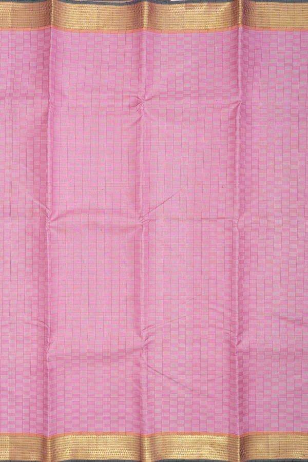 Kanchipuram Silk Saree Pastel Pink With Paai Madippu Kattai