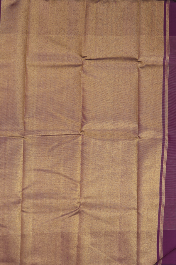 Kanchipuram Silk Saree Plum Purple With Checks Design