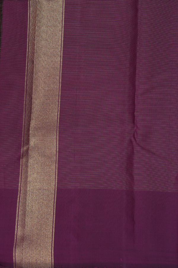 Kanchipuram Silk Saree Plum Purple With Checks Design