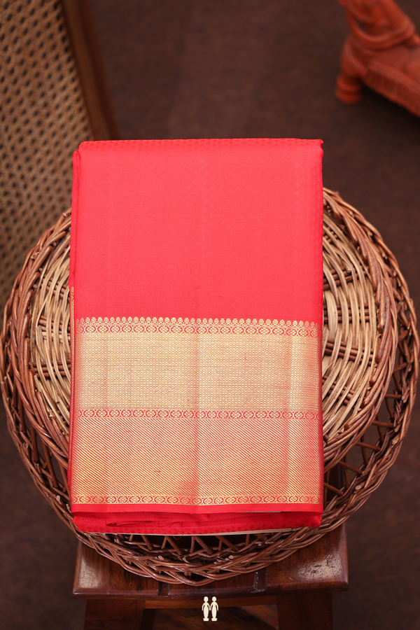 Kanchipuram Silk Saree Red With Jacquard Pattern