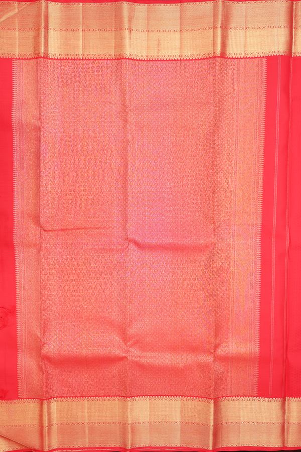 Kanchipuram Silk Saree Red With Jacquard Pattern