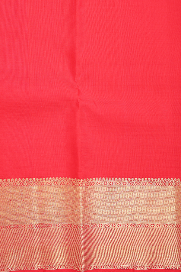 Kanchipuram Silk Saree Red With Jacquard Pattern