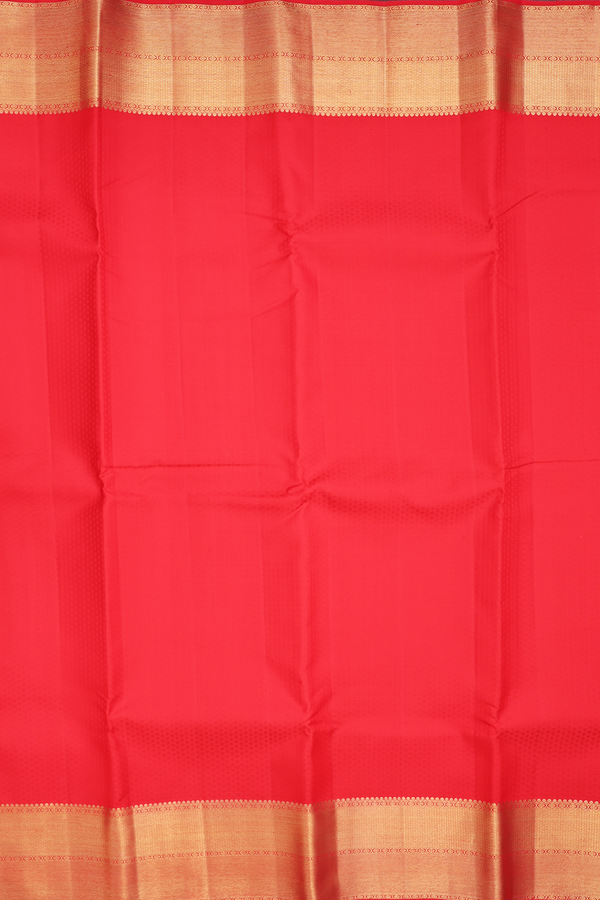 Kanchipuram Silk Saree Red With Jacquard Pattern