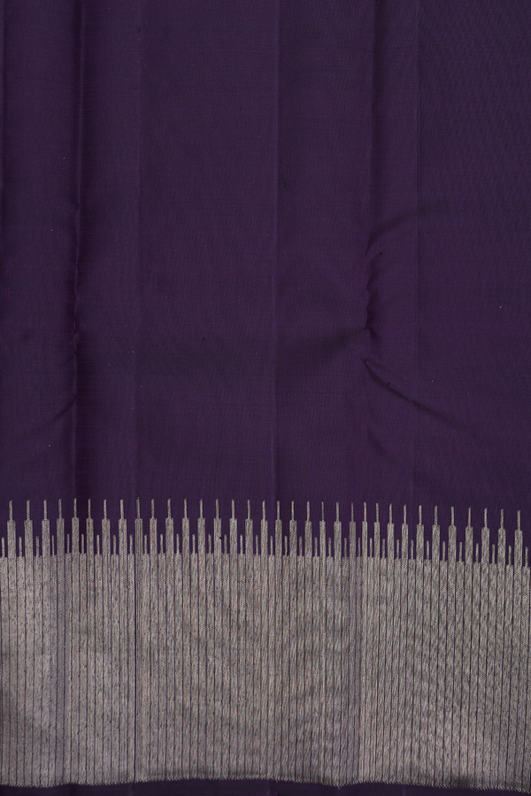 Kanchipuram Silk Saree Regal Purple With Malli Moggu Buttas