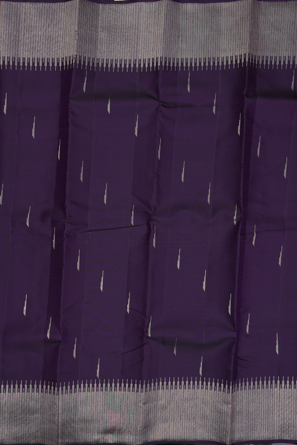 Kanchipuram Silk Saree Regal Purple With Malli Moggu Buttas