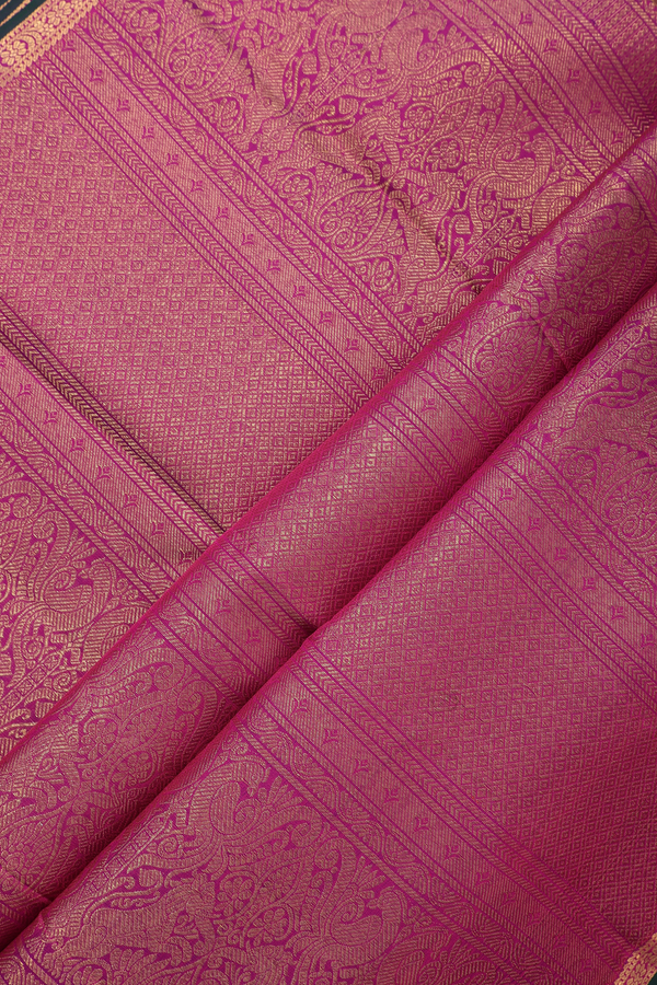 Kanchipuram Silk Saree Regal Purple With Vanasingaram Design