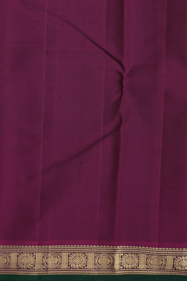 Kanchipuram Silk Saree Royal Blue With Peacock Floral Buttas