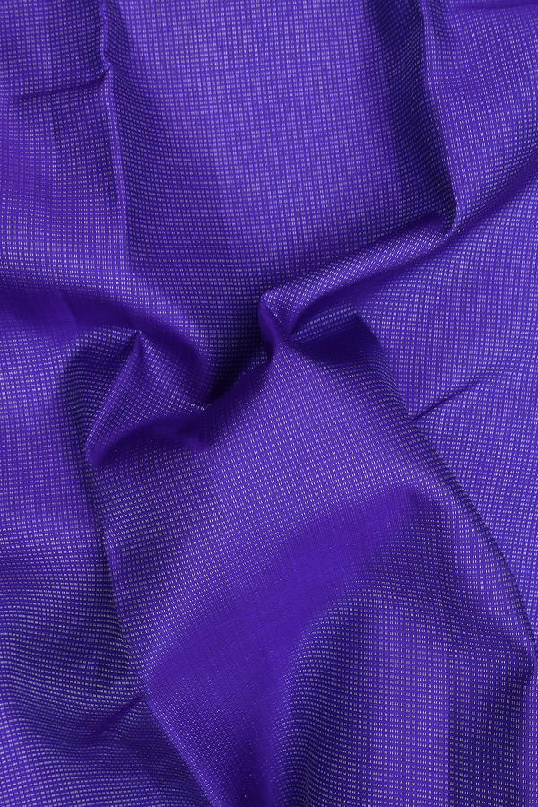 Kanchipuram Silk Saree Royal Blue With Stripes Design