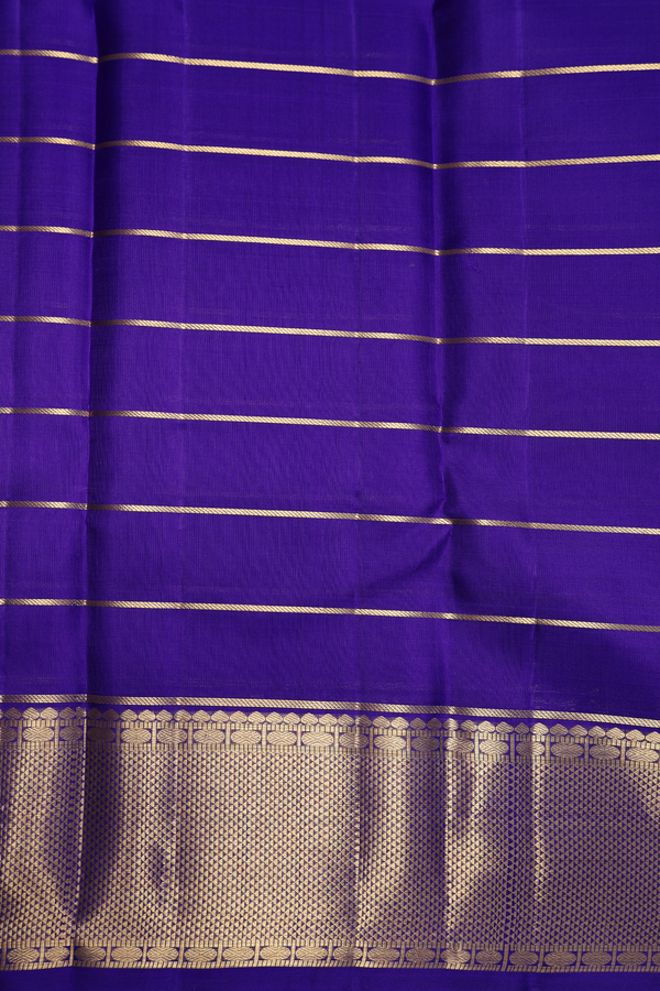 Kanchipuram Silk Saree Royal Purple Along Checks With Buttas