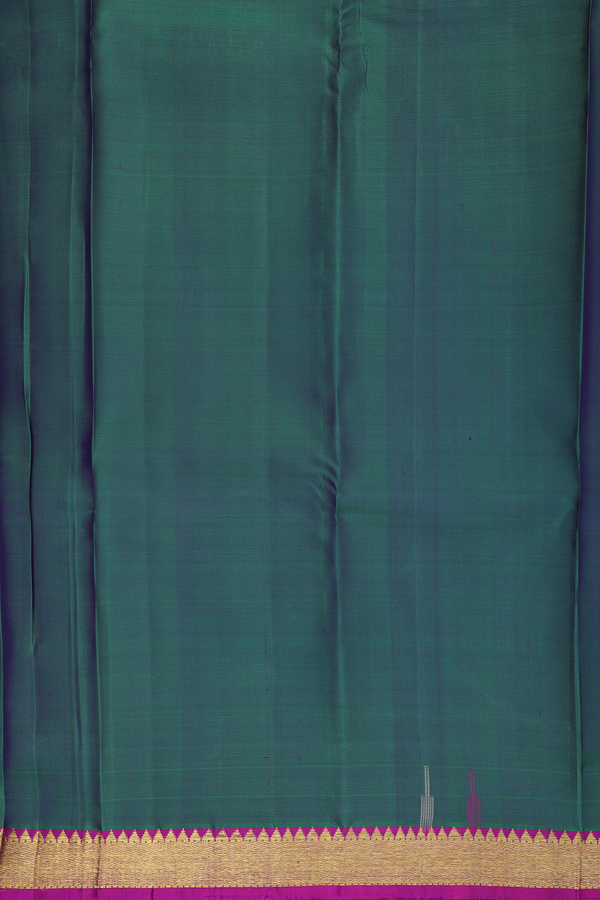 Kanchipuram Silk Saree Royal Purple With Ganga Jamuna Border