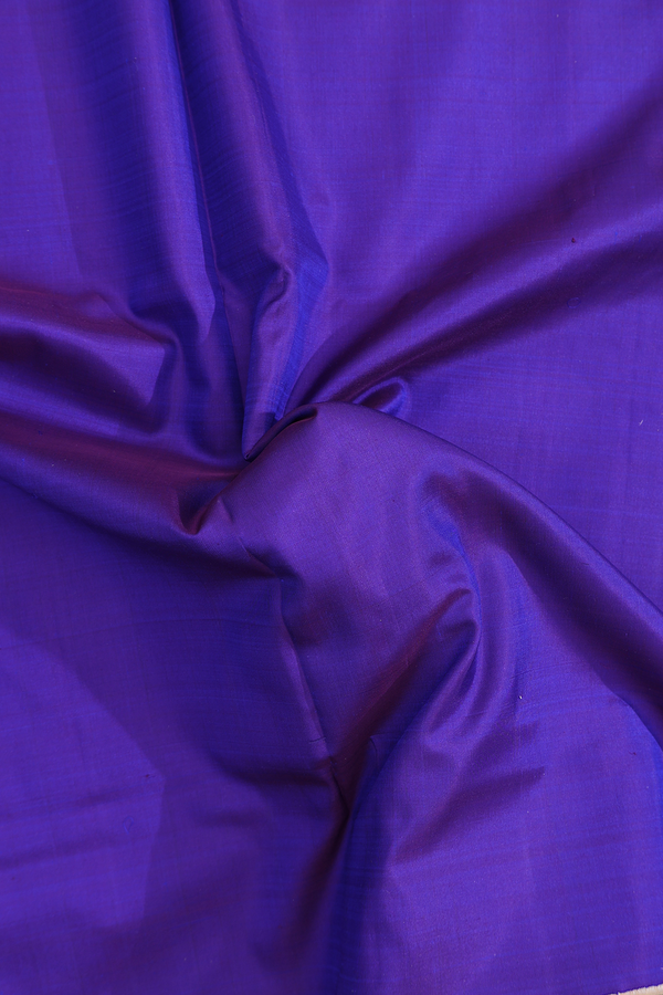 Kanchipuram Silk Saree Royal Purple With Hand Painted Border