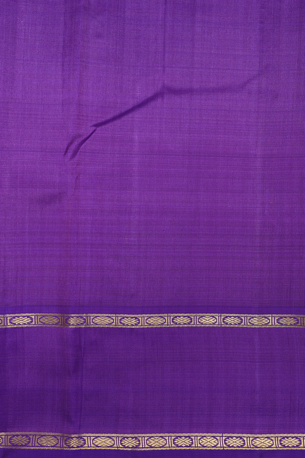 Kanchipuram Silk Saree Shades Of Purple With Stripes Design