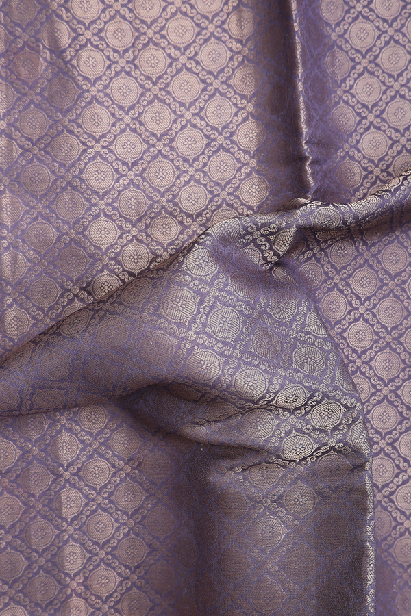 Kanchipuram Silk Saree Space Blue With Brocade Design
