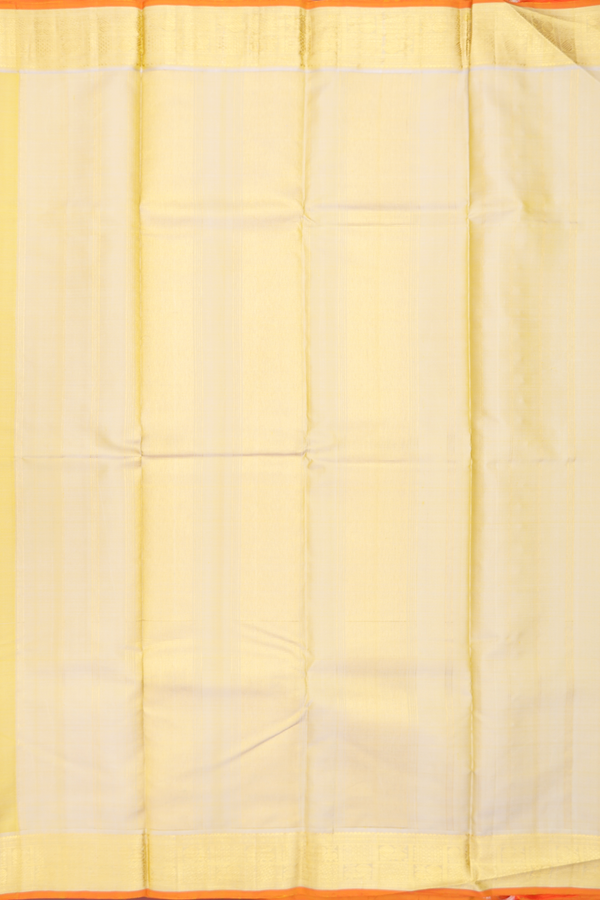 Kanchipuram Silk Saree Sunflower Yellow With Peacock Border