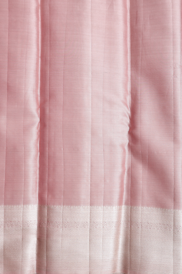 Kanchipuram Silk Saree Tissue Dusty Pink With Diamond Design