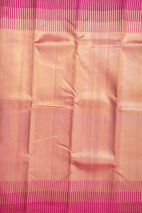 Kanchipuram Silk Saree Tissue Red With Seppu Rekku Border