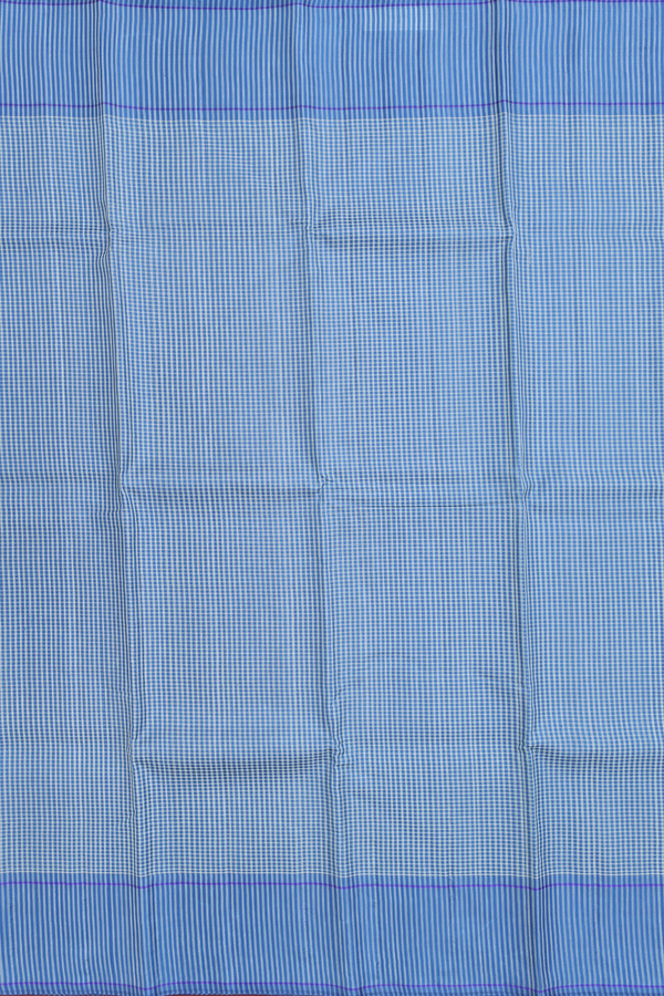 Koorainadu Silk Cotton Saree Green And Blue With Checks Design